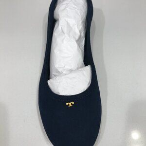 Tory Burch Therese Ballet Flats Royal Navy Suede Sz 5